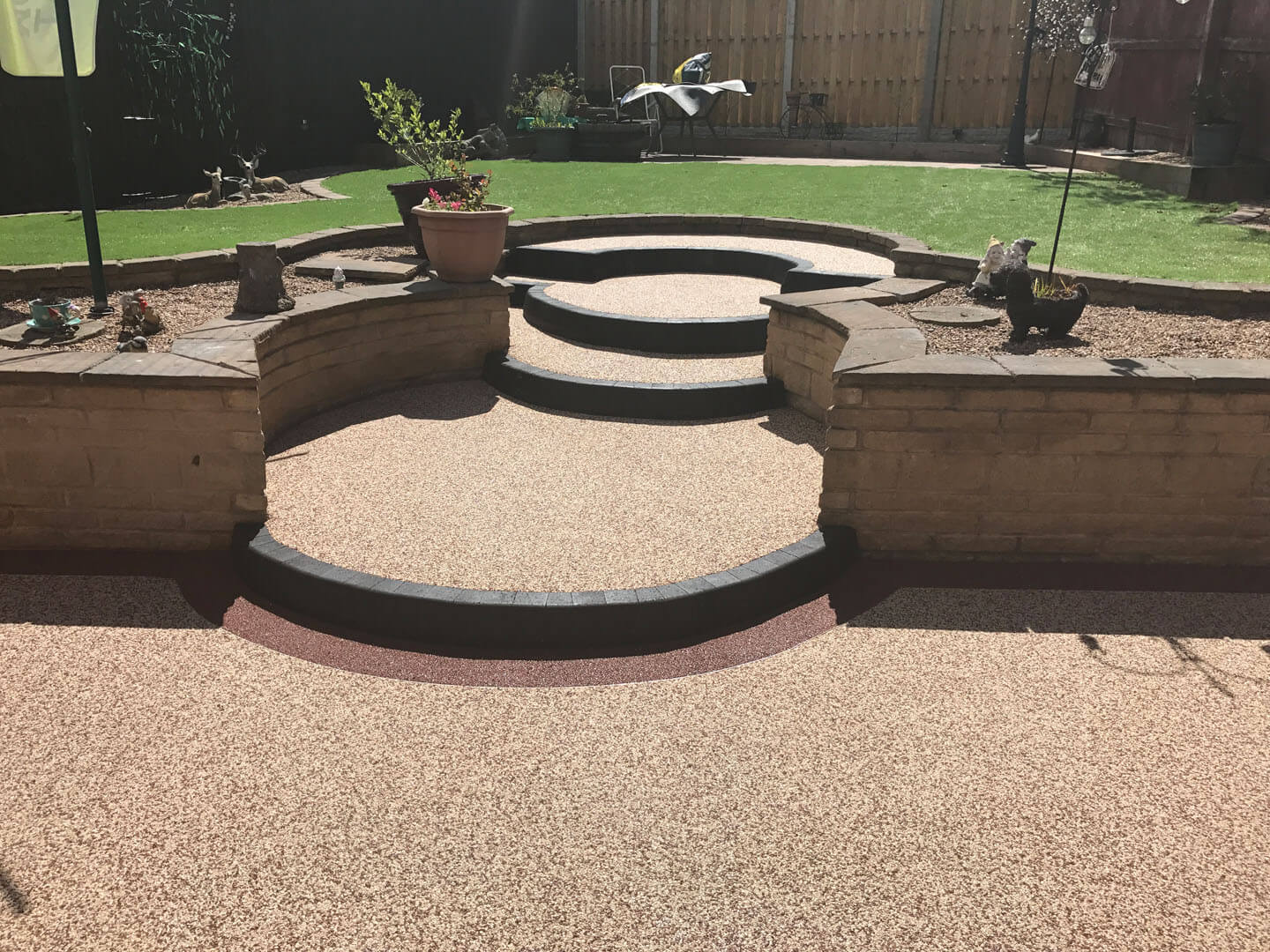 Resin driveway and steps